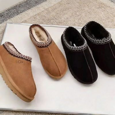 #ad New UGG Women#x27;s Tasman II Chestnut Soft Collar Slippers Shoes New with Box $48.50
