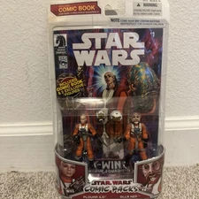 Hasbro  X-Wing Rogue Squadron DLLR NEP & PLOURR ILO #1 COMIC PACK STAR WARS
