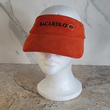 BACARDI O RUM ORANGE CORDUROY VISOR HAT ADJUSTABLE