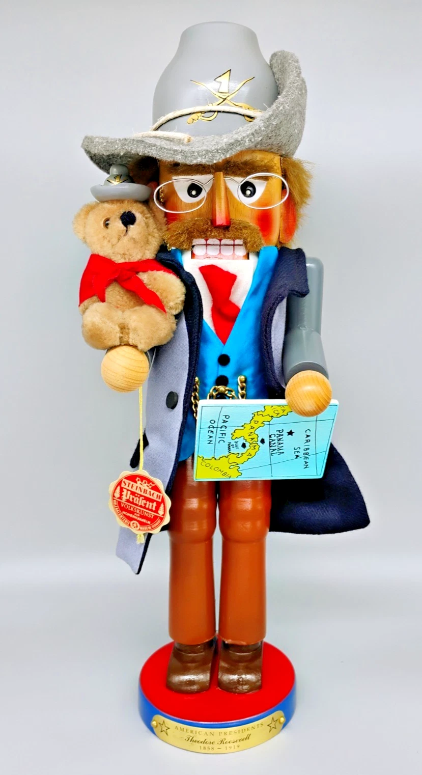 SIGNED Steinbach - American President Theodore Teddy Roosevelt Nutcracker #S644