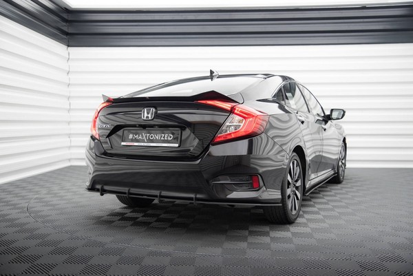 Heckansatz Diffusor Passend FüR Honda Civic Mk10 Roter Kern-image