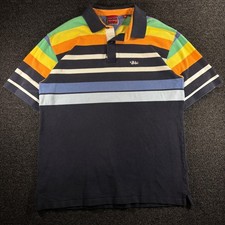 Vintage Tommy Hilfiger Denim Men's XL Multicolor Striped Short Sleeve Polo Shirt