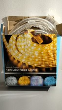 Indoor Outdoor 18 Ft LED Rope Lights No Hardware Warm White