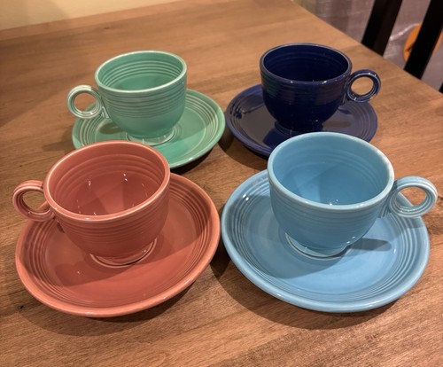 Homer Laughlin Fiesta coffee/tea cups and saucers