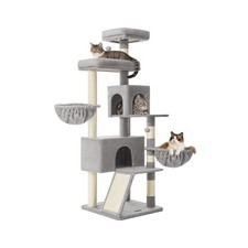 Feandrea Cat Tree, 68.5-Inch Tall Cat Tower, Multi-Level Plush Condo with Lar...