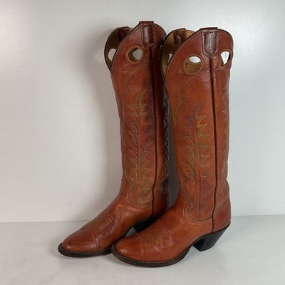 Vintage Tony Lama Buckaroo Boots | Rainbow Stitched | Men display picture 1