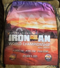 Ironman 2021 Kona Hawaii World Championship Triathlon Drawstring Bag Backpack