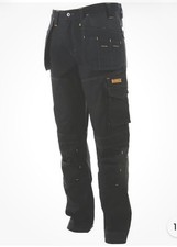 DeWalt Logan Work Trousers Black Size 32/31