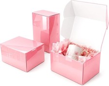30 Pack Shipping Boxes 9"x6"x4", Cute Pink Corrugated Mailer Boxes