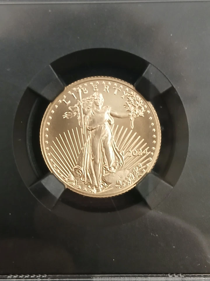 2024 $10 Gold Eagle MS70 Donald J Trump 45th President NGC Signed Facsimile - Image 2 of 4