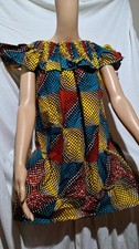 Beautiful AFRICAN WAX PRINT DRESS SIZE MEDIUM