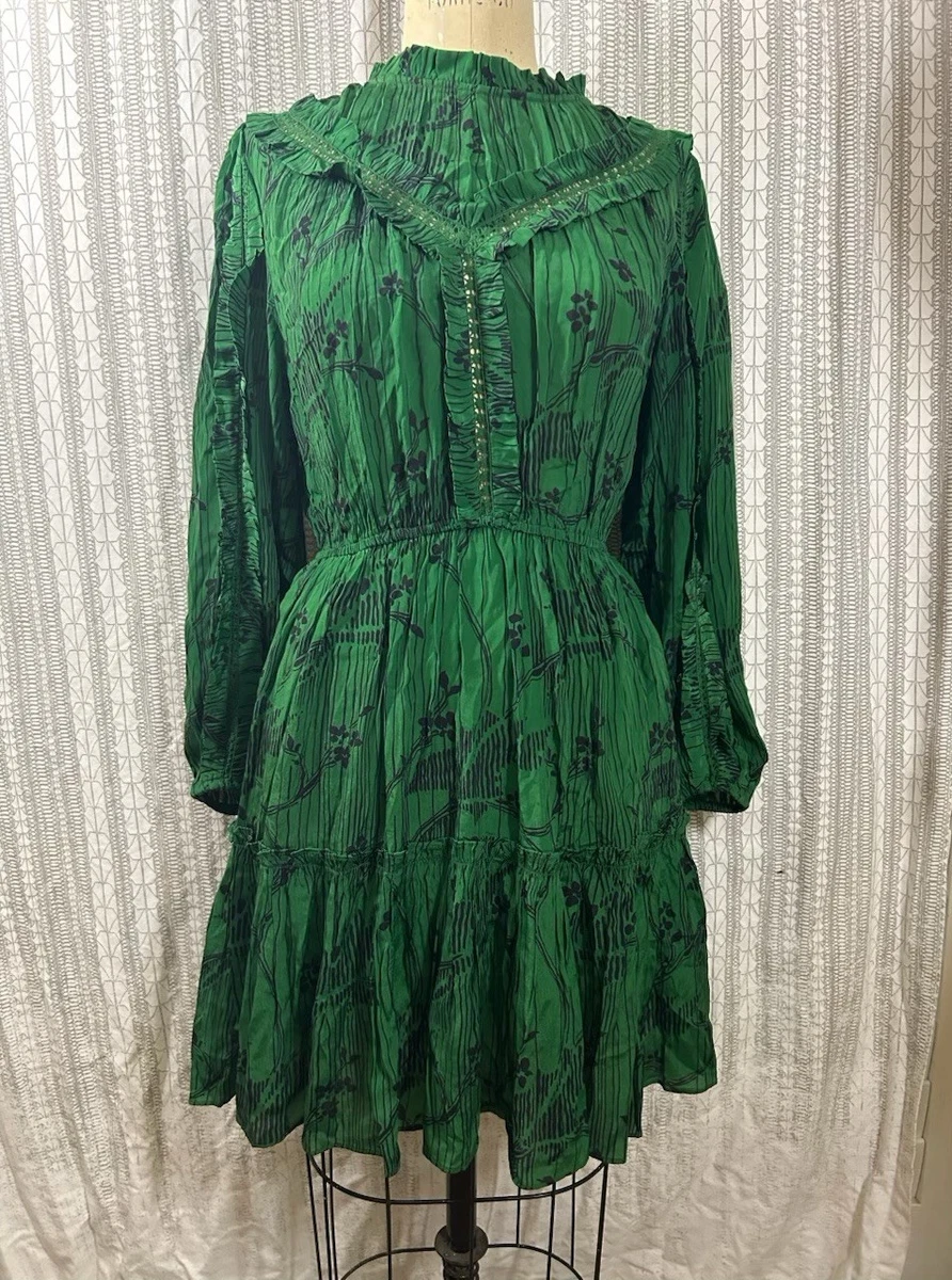 green emerald velvet dress Vesna Dress in Green