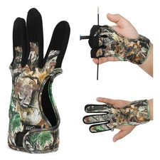 3 Finger Glove Finger Guard Diving Cloth Protector Gear Bow Hunting Shooting 