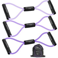 Resistance Bands, Figure 8 Fitness Exercise Bands with Handles - 8 Shaped Res...