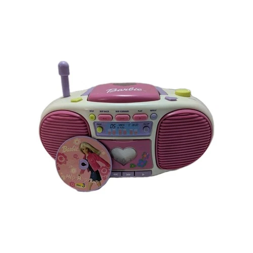 TESTED 2000 Y2K Barbie “Dance With Me” Cassette/CD/Radio Boombox ONLY BE-160