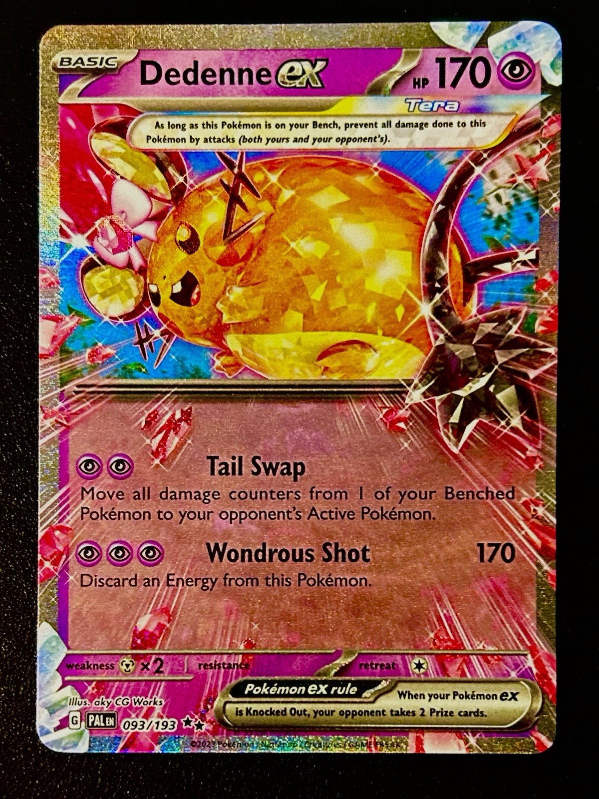 Pokemon TCG - Dedenne ex 93/193 - Double Rare - Paldea Evolved - NM