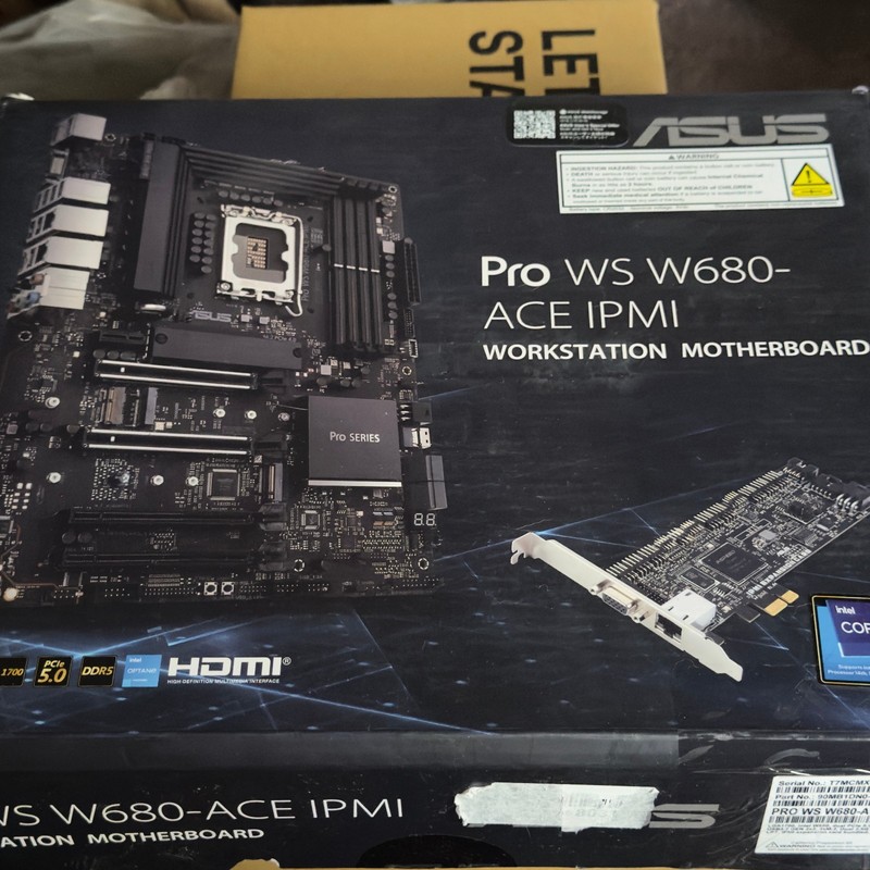 ASUS Pro WS W680-ACE IPMI LGA 1700 Intel ATX Motherboard