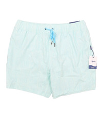 Mr Swim Mens Stretch Swimming Trunk Sweeping Vines Sky Blue XL Lined Drawstring