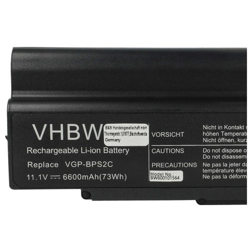 Batteria per Sony Vaio VGN-S3XP VGN-S3HP VGN-S430P/S VGN-S38TP 6600mAh 11,1V - Foto 5 di 9
