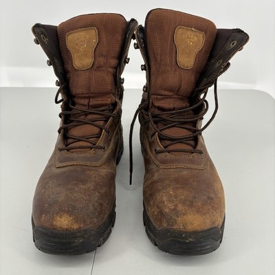Herman Survivors Steel Toe Boots Mens 12W Brown Leather Work  ASTM F2413-11 EH