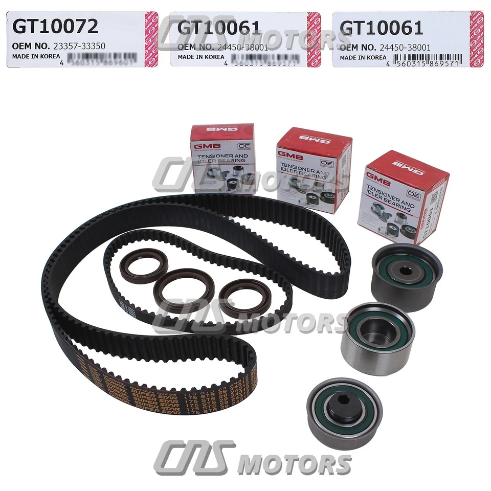Timing Belt Kit w/ Hydraulic Tensioner Fits Santa Fe Sonata Optima 2.4L Foto 2 de 4