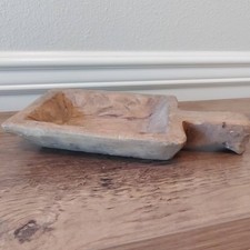 Vtg Primitive Wooden Grain Scoop Hand Carved Farmhouse Rustic Country 11