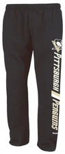 Pittsburgh Penguins NHL Reebok Adult Black Logo Fleece Sweatpants