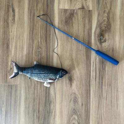 Flippity Flopping Fish Friend Cat Toy on Fishing Pole Rechargeable As Seen  on TV | eBay