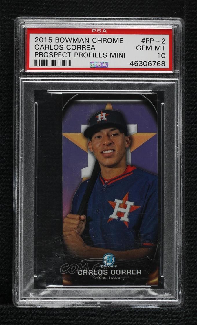 2015 Bowman BOWMAN CHROME PROSPECT PROFILES MINI #PP-2 Carlos Correa front