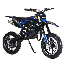 49cc Mini Dirt Bike Pit for Kids 2-Stroke off Road Bike Blue