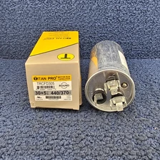 (QTY 3) Titan Pro TRCFD305: 30/5 MFD 440/370Vac Motor Run Capacitor Round