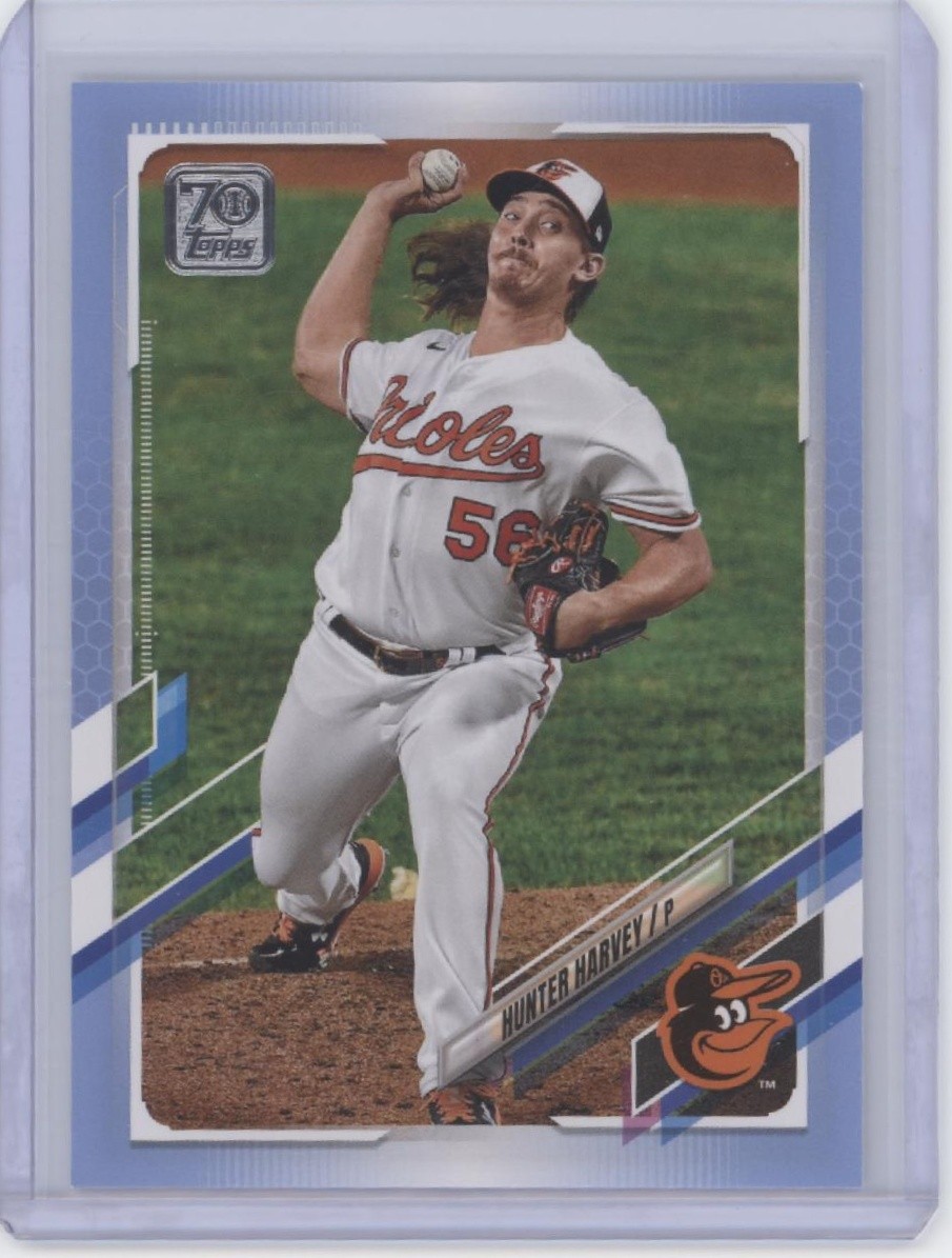 2021 Topps #93 Hunter Harvey Father's Day Blue #/50