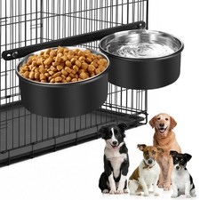2 Packs Dog Crate Water Bowl No Spill,Dog Crate Bowls Hanging,Kennel Mountabl...