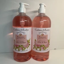 Crabtree & Evelyn Rosewater Bath & Shower Gel XL 33.8 oz NEW (2 PACK)