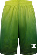 Champion Boys' Ombre Mesh Shorts-Sweet Green/Lakeside LARGE