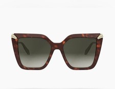 BVLGARI Serpenti 55MM Butterfly Sunglasses Color: Havana/Gray Gradient