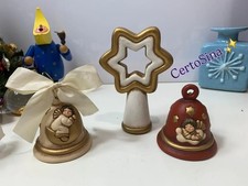 3 X THUN ALBERO DI NATALE PUNTALE + CAMPANELLA ANNO 2003 ROSSO & 2005 Beige