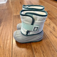 Cat Jack Dane Winter Grey Mint Toddler Snow Boots Size 6