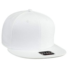 OTTO SNAP Cotton Twill Round Flat Visor 6 Panel Pro Style Snapback Hat One Size