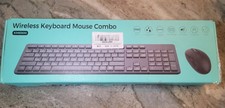 Wireless Keyboard  Mouse Combo 2.4G Silent Cordless Keyboard Mouse Combo Black