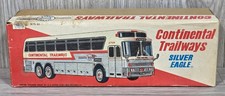 Charmy Toy Continental Trailways Silver Eagle Express Bus Friction Tin Litho