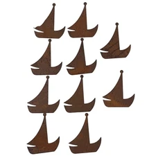Rusty Tin Sailboat Cutout 3" Lot of 10 Nautical Coastal Crafting DIY Home Decor