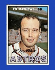 1967 Topps Set-Break #166 Eddie Mathews EX-EXMINT *GMCARDS*