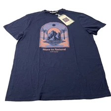 Icebreaker Men M Merino 150 Tech Lite III Lite SS Tee Mtn Gateway Navy HOLES NEW