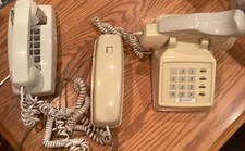 Vintage Set Of 3 Touch Tone Telephones Working