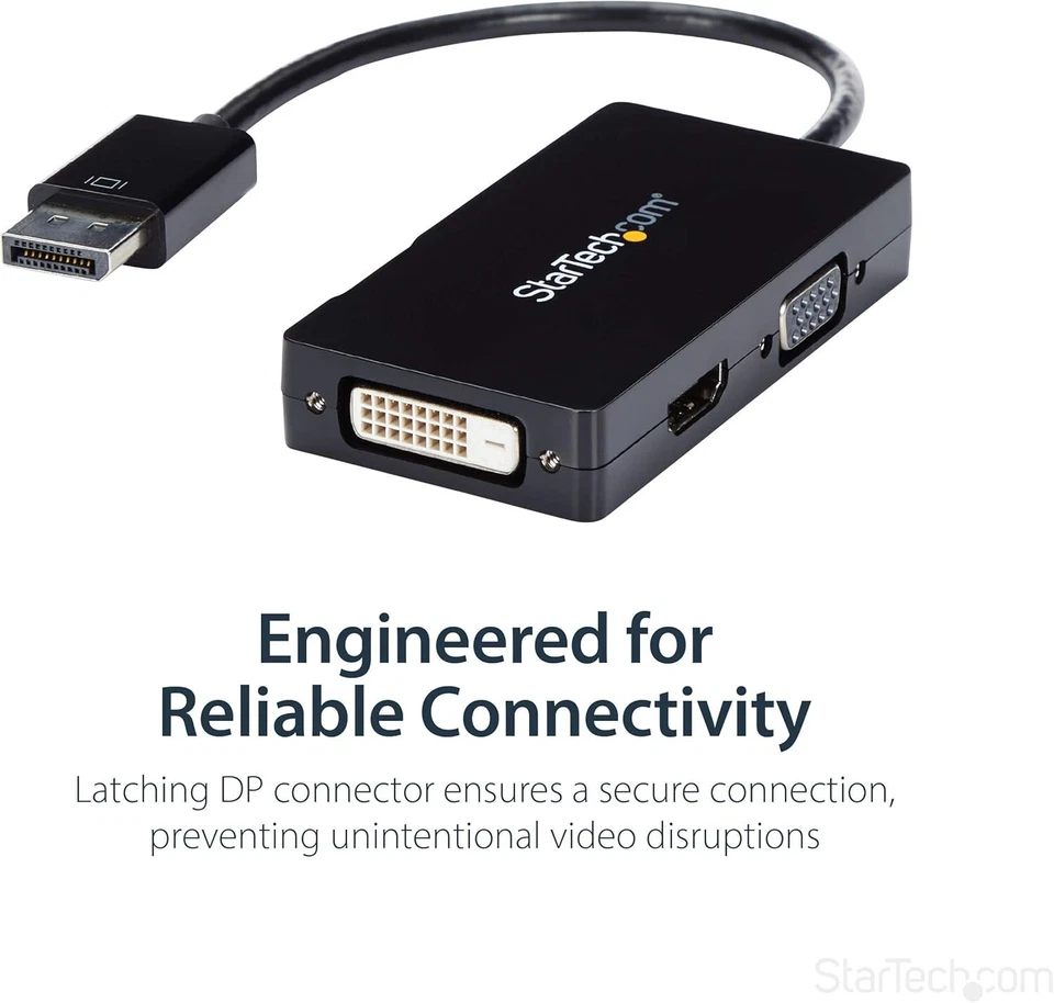 StarTech 3 in 1 Multi Video Adapter Converter Laptop to HDMI VGA or DVI Monitor - Image 2 of 4