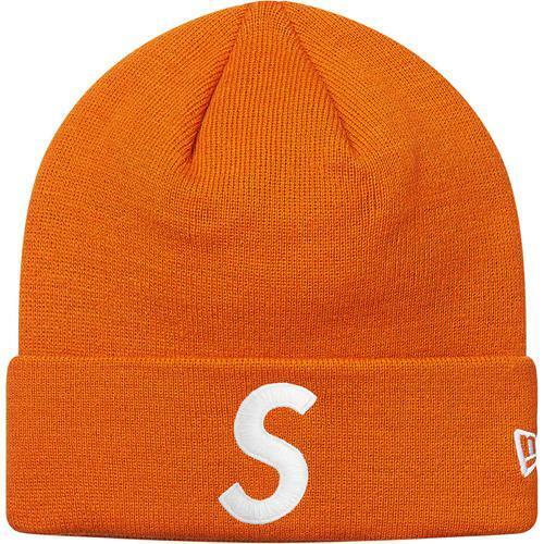 Supreme New Era S Logo Beanie Orange/Light Blue F/W 17