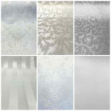 White/White Damask Jacquard Brocade Fabric 118" By the Yard Many Design