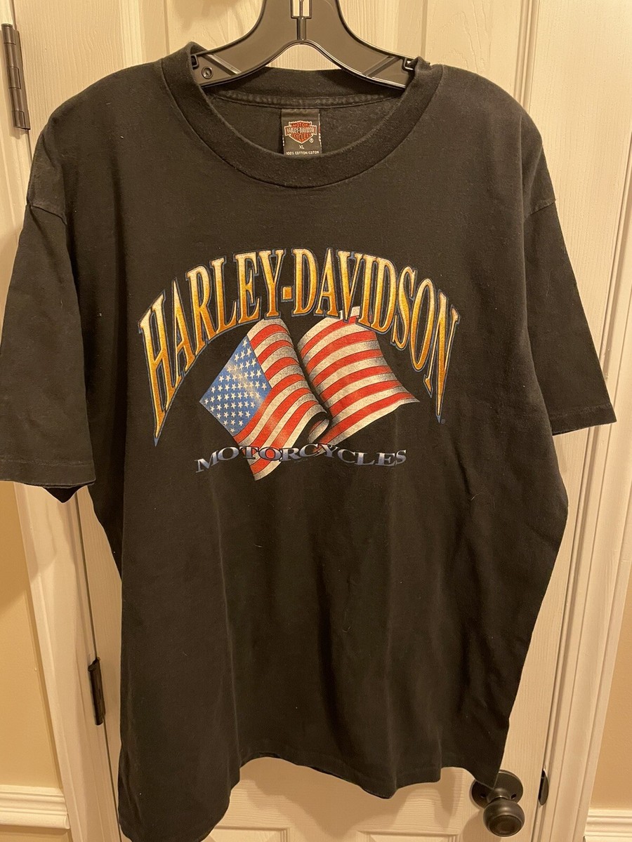 Vintage 1997 Harley Davidson American Flag Eagle T-Shirt