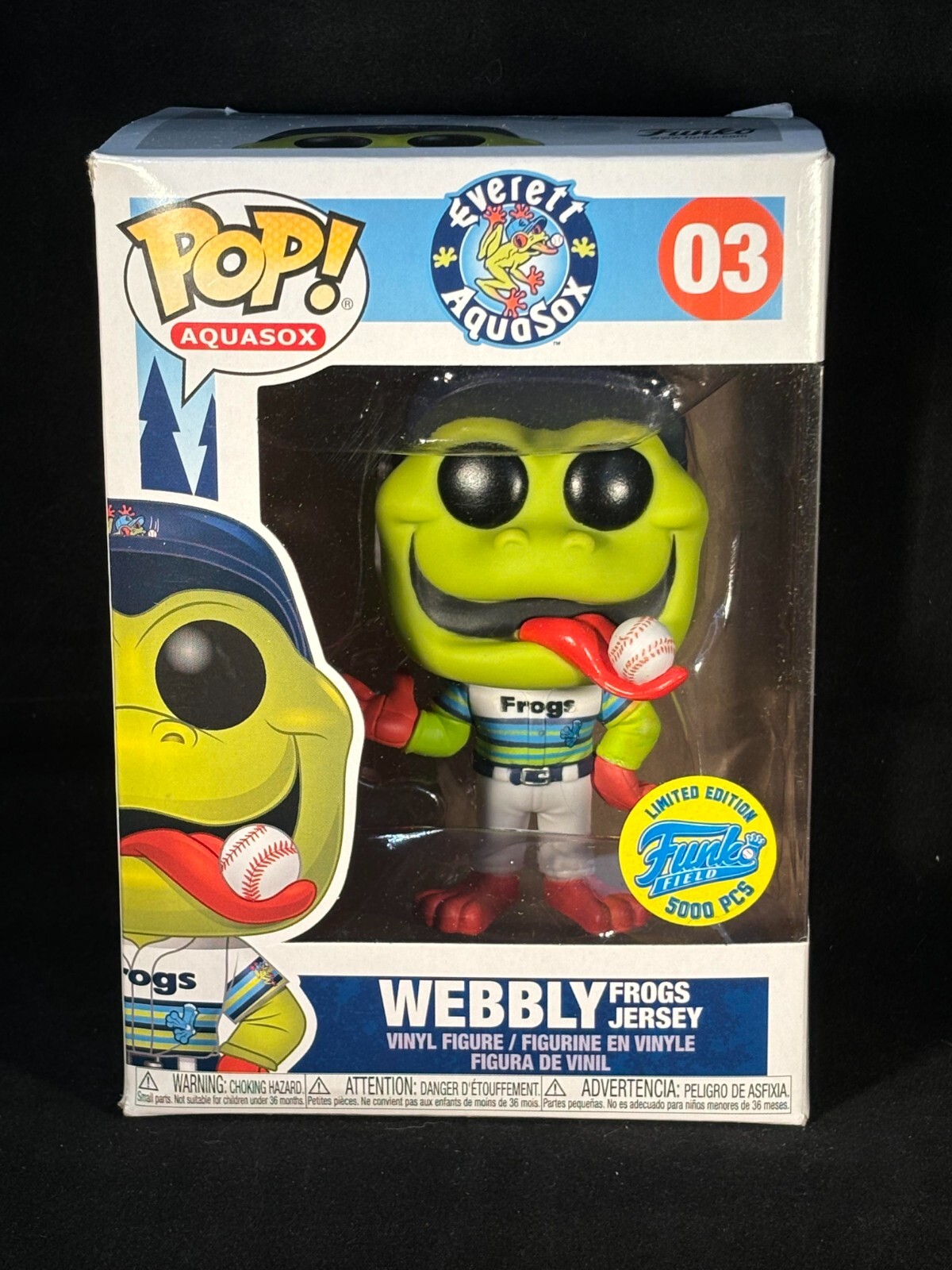 Funko Pop! Webbly (Frogs Jersey) - Everett Aquasox Basebal#03 Limited Edition